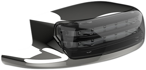 CUSTOM DYNAMICS Fender Tip Light - LED / Smoke Lens / Chrome 2040-2354