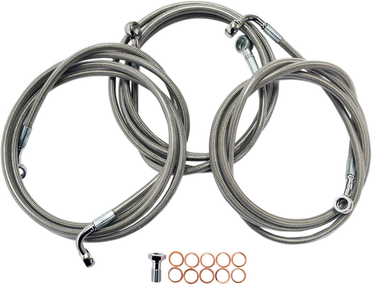 LA CHOPPERS Stainless Steel Brake Line Kit