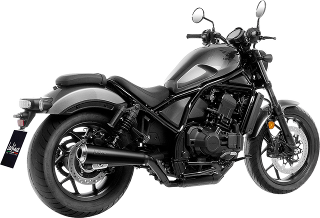LeoVince Classic Slip-On Muffler - Black 15009FBU - Honda CMX1100 Rebel 2021-2024