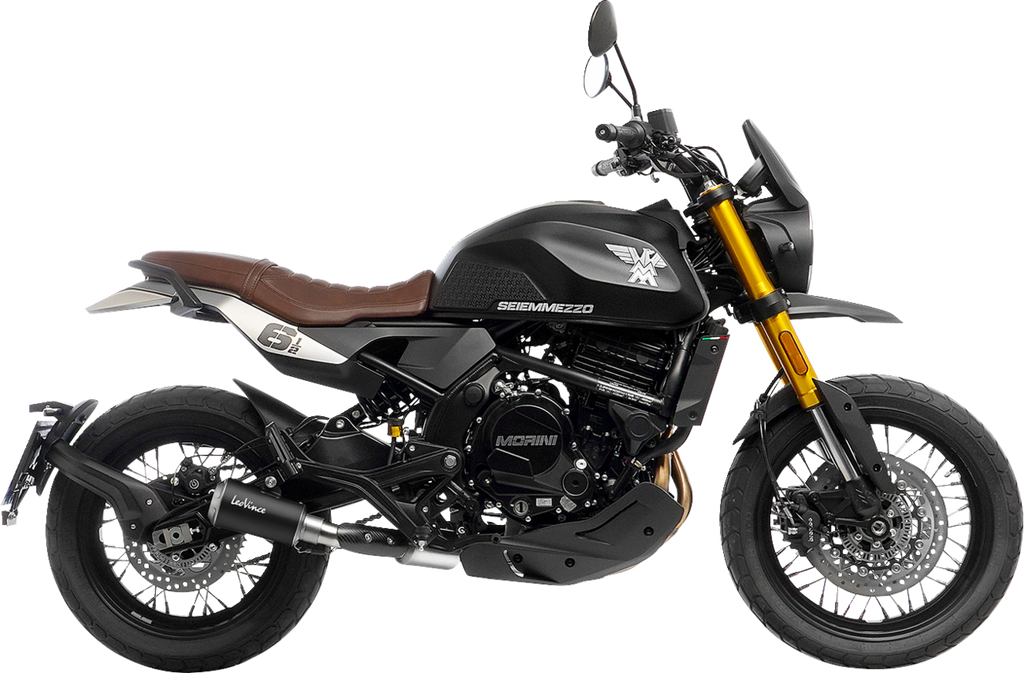 LEOVINCE LV-10 Slip-On Muffler - Black Stainless Steel 15267BU
