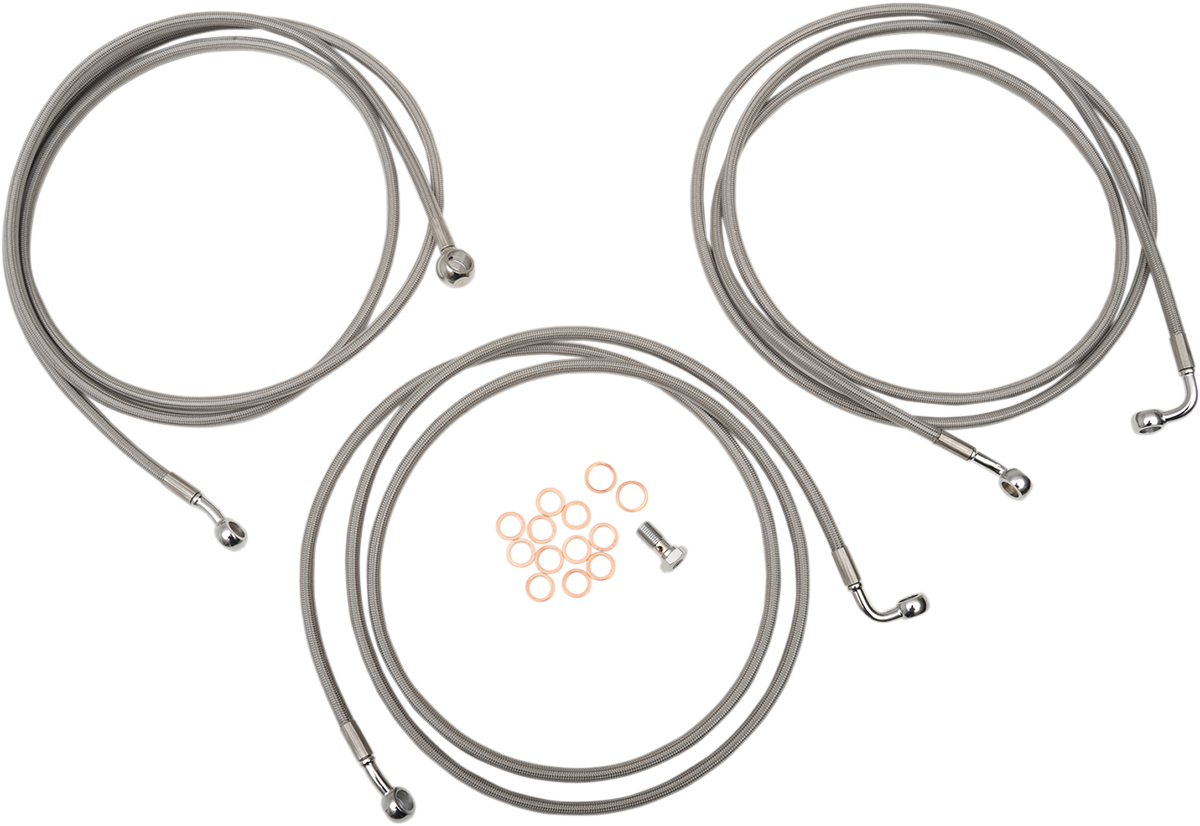 LA CHOPPERS Stainless Steel Brake Line Kit