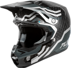 FLY Racing Formula S Carbon Byte Youth Helmet (2026) - Black Carbon / Grey / Silver - View 17