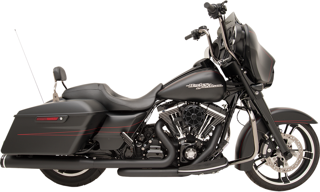 KHROME WERKS 2-into-2 Dominator Exhaust System - Black - '09-'16 FL - With 4-1/2" Muffler 200830