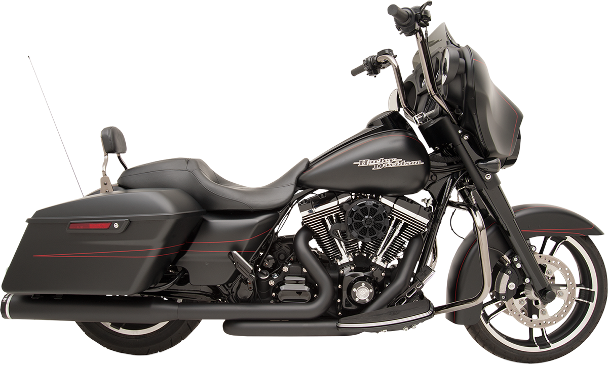 KHROME WERKS 2-into-2 Dominator Exhaust System - Black - '09-'16 FL - With 4-1/2" Muffler 200830