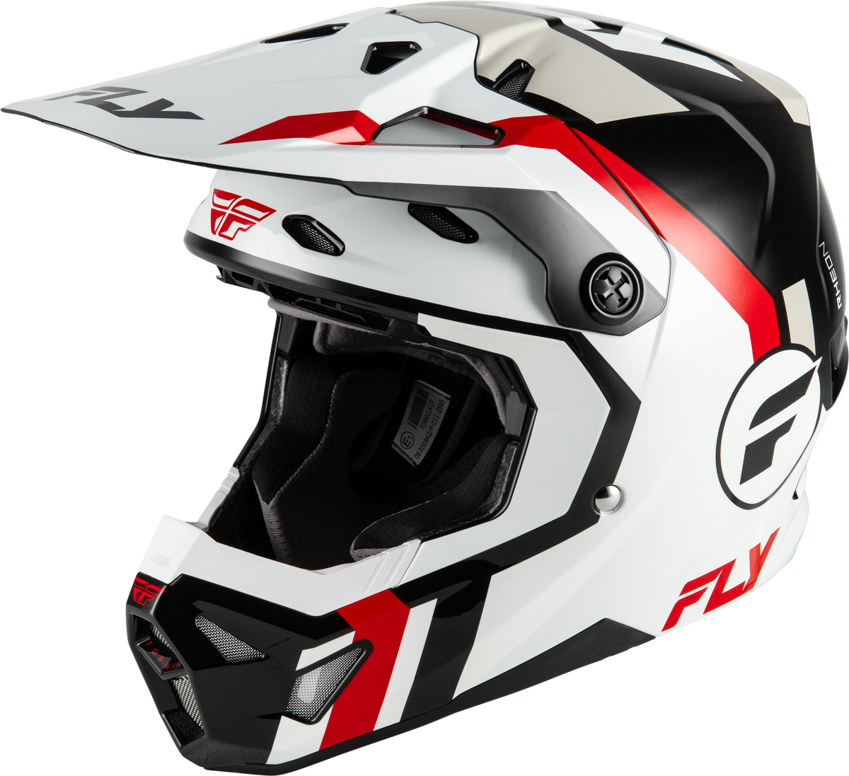 FLY Racing Formula CP Seal Helmet (2026) - White / Black / Red - View 4