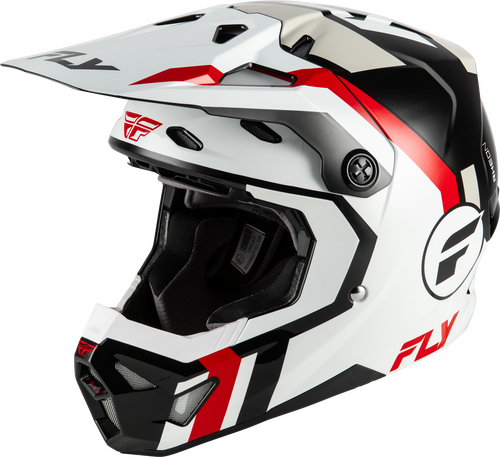 FLY Racing Formula CP Seal Helmet (2026) - White / Black / Red - View 20