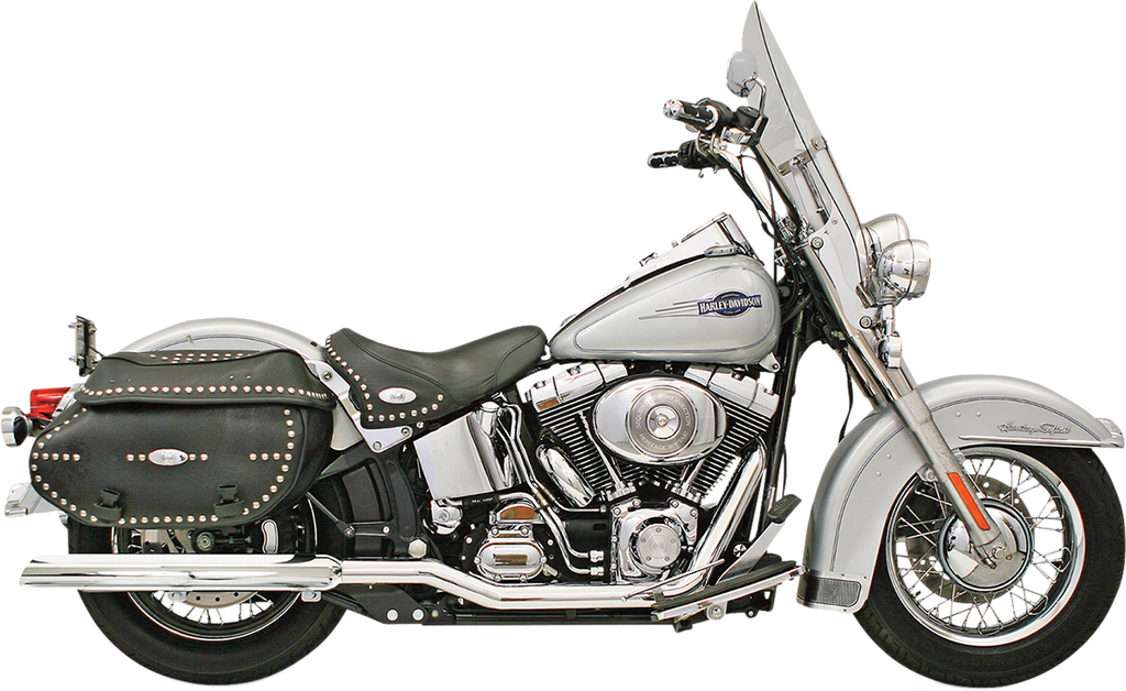 BASSANI XHAUST Power Curve True-Dual Crossover Header Pipes - '07-'17 Softail SFT-212