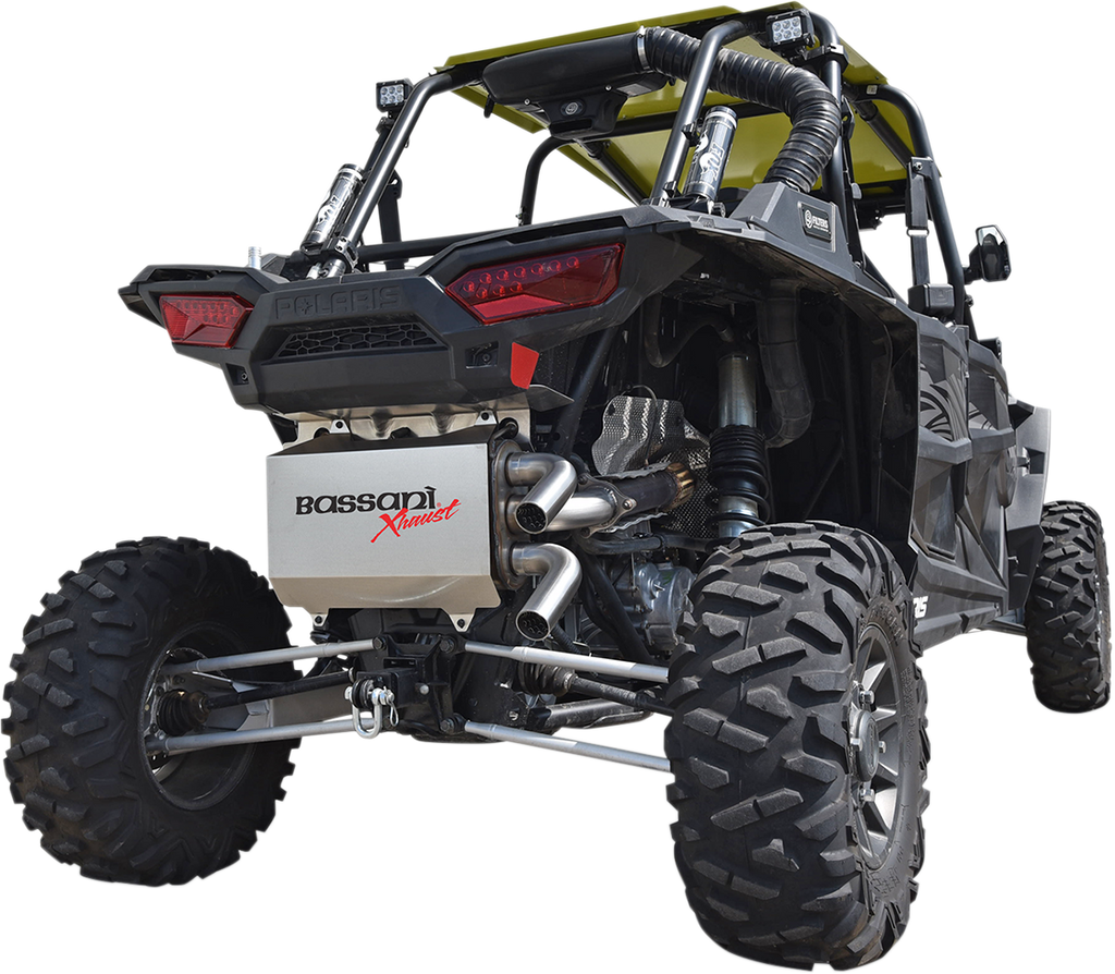 BASSANI XHAUST Performance Slip-On Exhaust Muffler - Stainless Steel - RZR XP 1000 Turbo 6R1017T