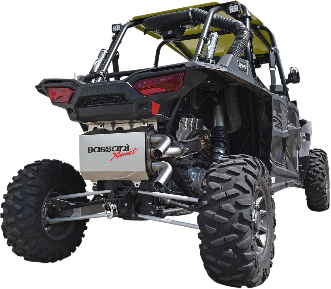 BASSANI XHAUST Performance Slip-On Exhaust Muffler - Stainless Steel - RZR XP 1000 Turbo 6R1017T