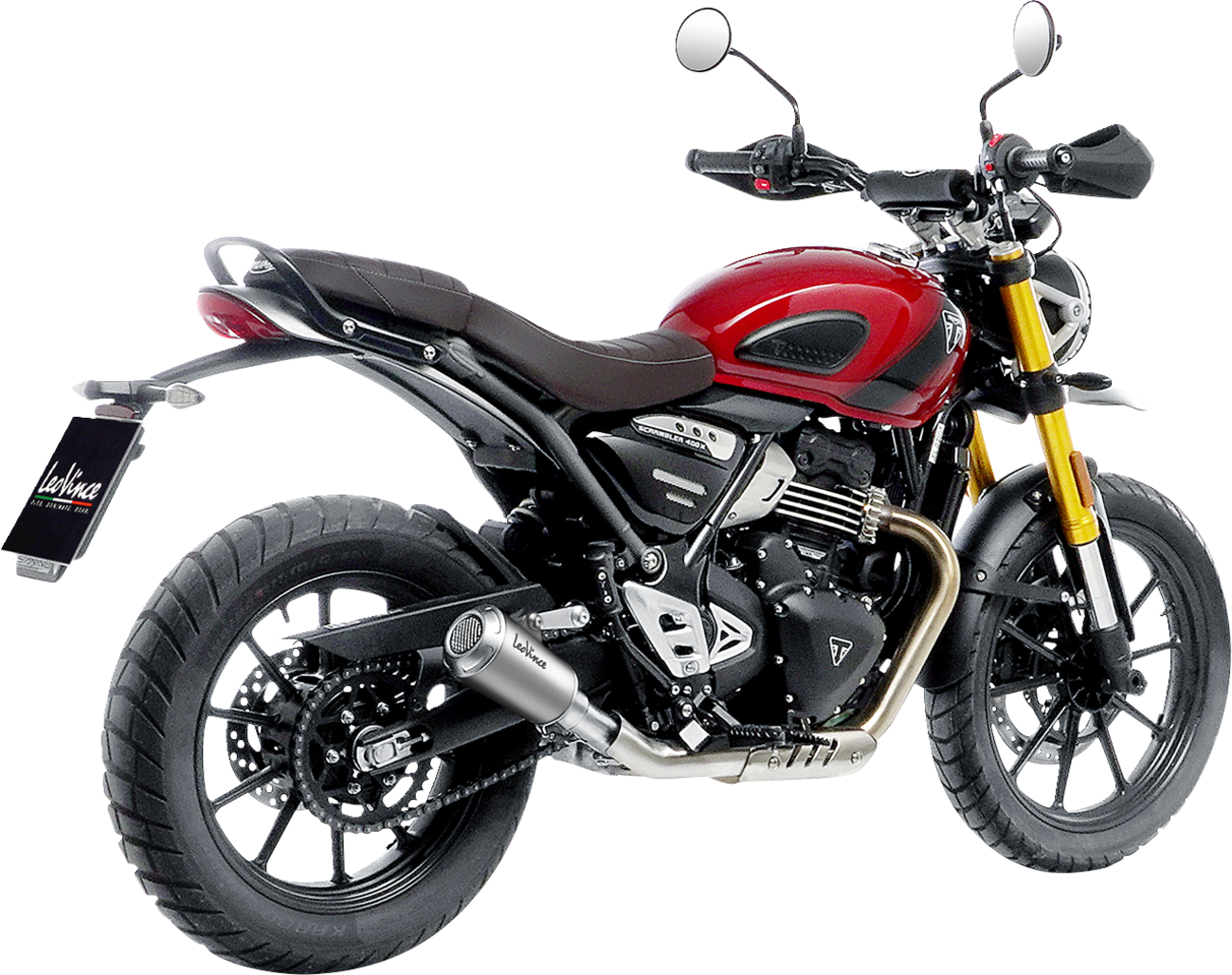 LEOVINCE LV-10 Slip-On Muffler - Stainless Steel - Scrambler/Speed 400 15268U