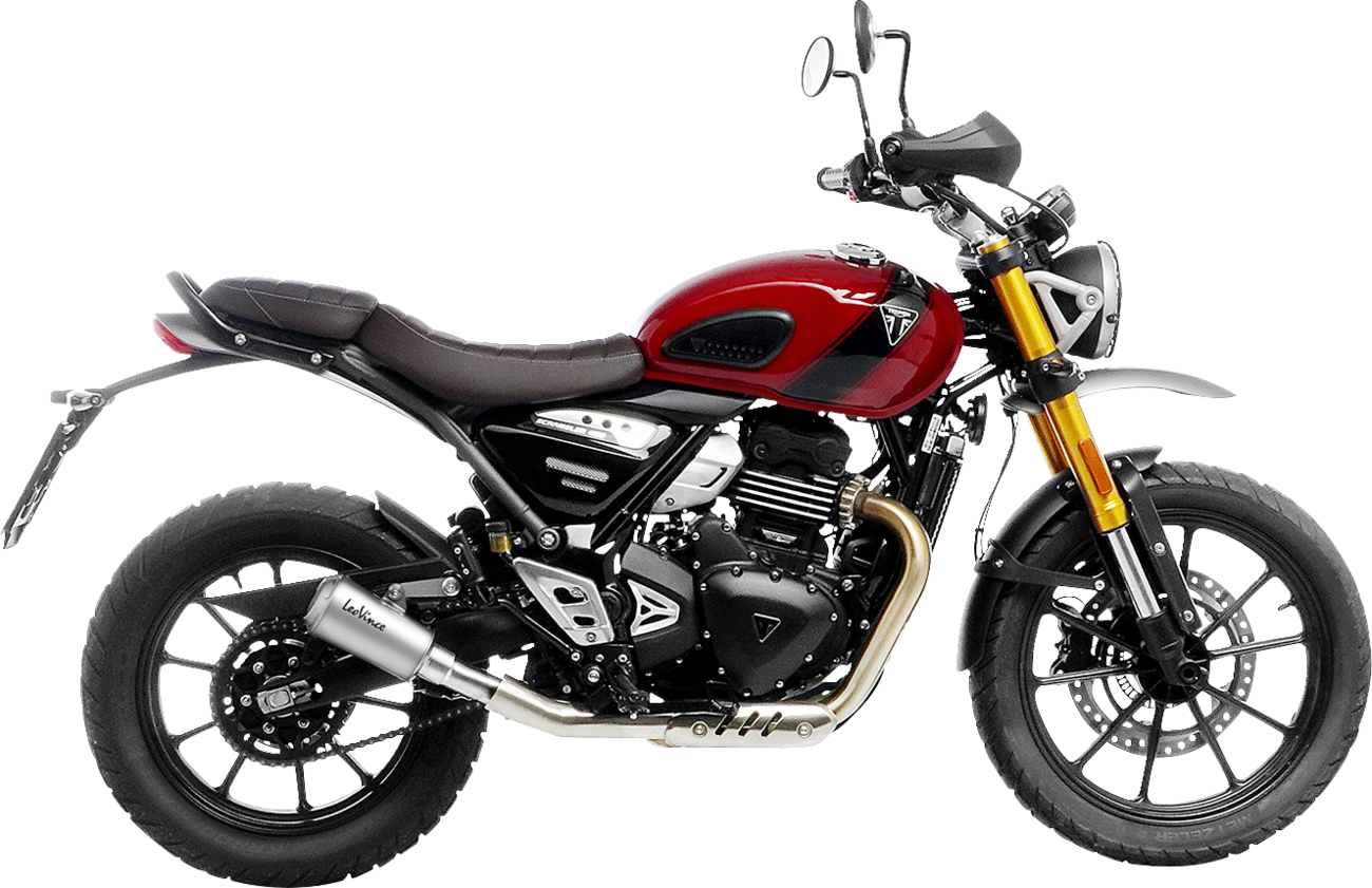 LEOVINCE LV-10 Slip-On Muffler - Stainless Steel - Scrambler/Speed 400 15268U