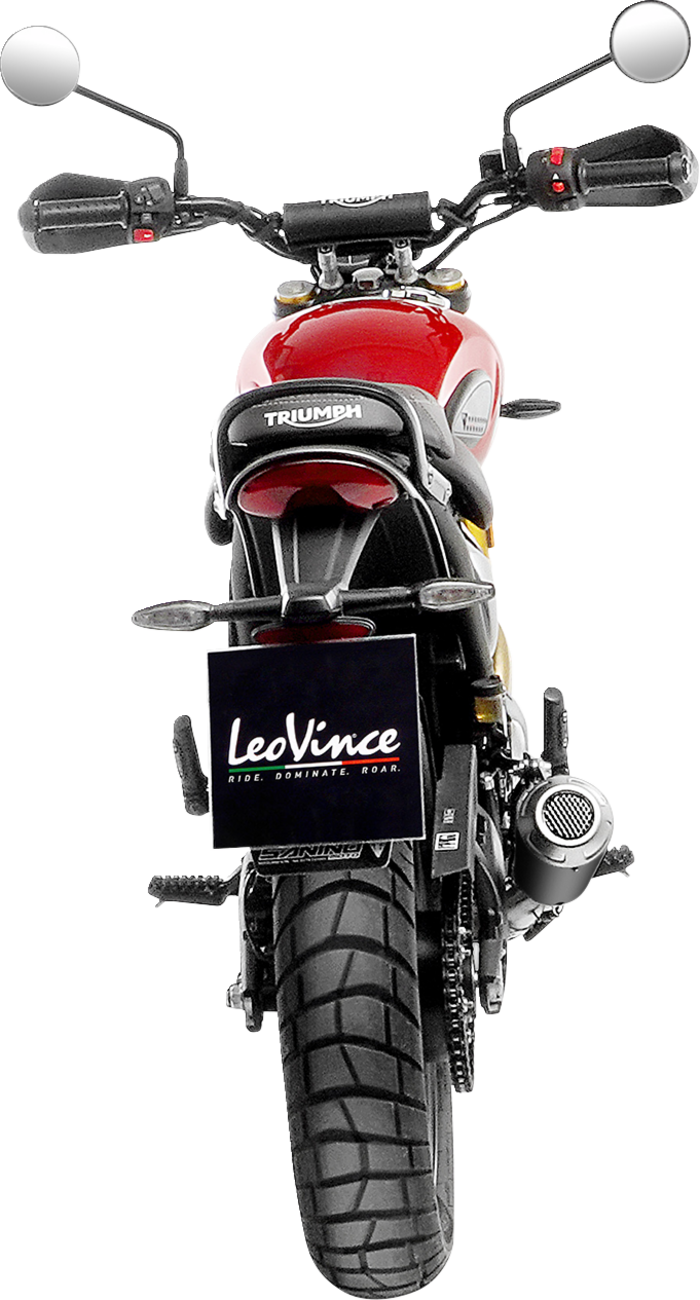 LEOVINCE LV-10 Slip-On Muffler - Black Stainless Steel - Scrambler/Speed 400 15268BU