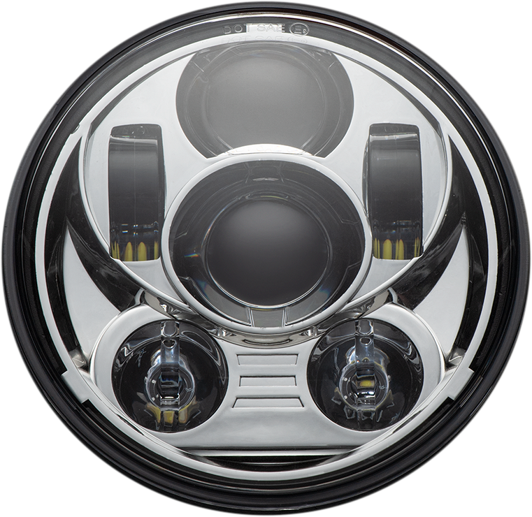 CUSTOM DYNAMICS Headlamp - 5-3/4" / LED / Chrome 2001-2379