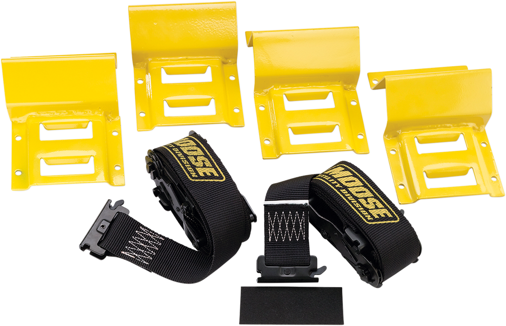 MOOSE OFFROAD Wheel Chock and Tie-Down Strap Kit - Tie-Down/Chock Tire Kit 3920-0399
