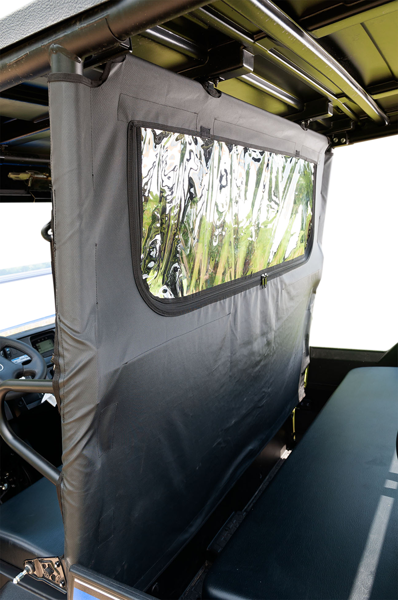 SEIZMIK Soft Rear Windshield and Dust Panel - Soft Windshield/Dust Panel / Rear / Kawasaki / Mule 0521-1672