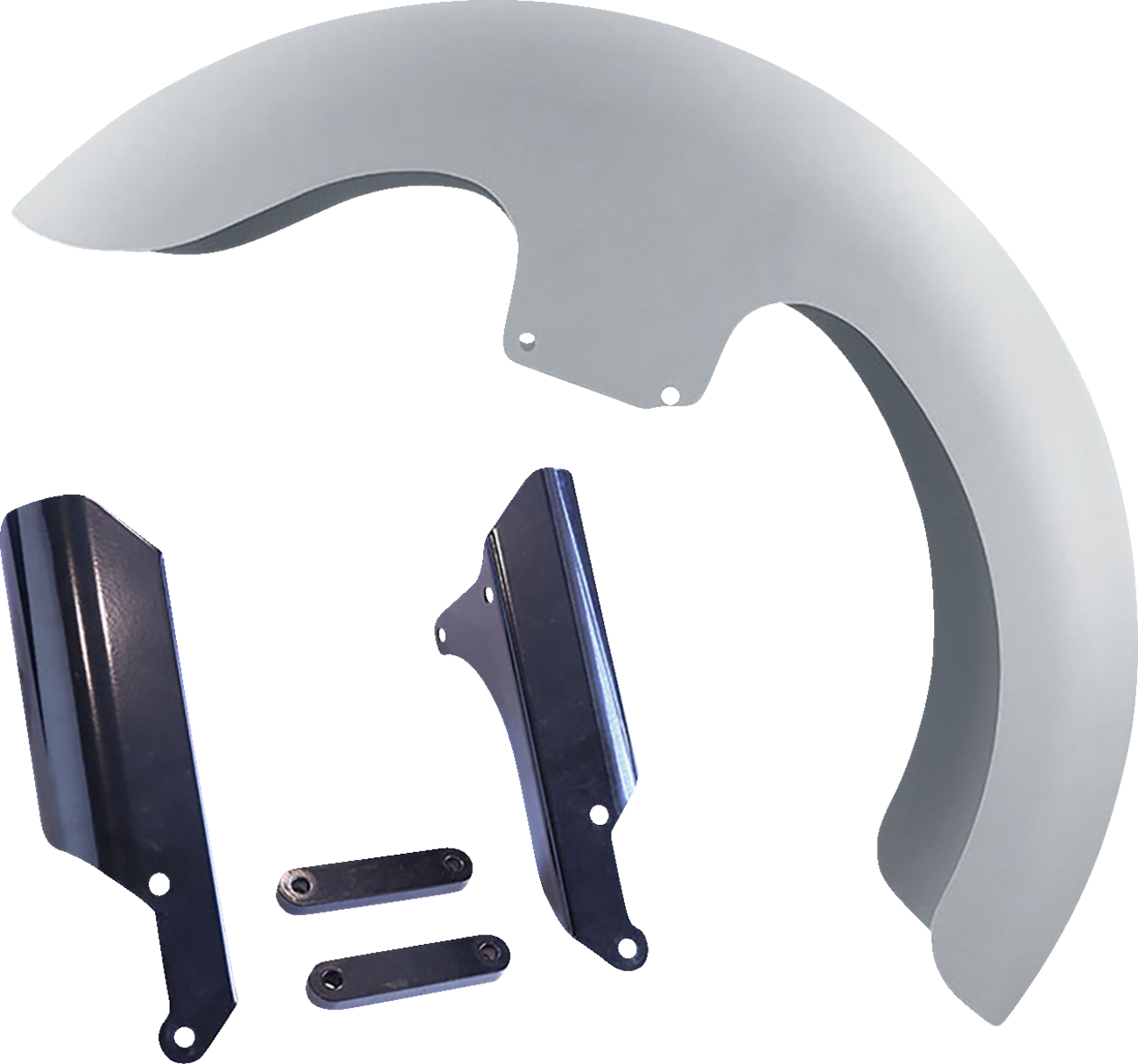 PAUL YAFFE BAGGER NATION Super-Lite Thicky Front Fender - Thicky Front Fender / 19" Wheel / With Black Inverted Fork Adaptors / HD Softail 1401-0977