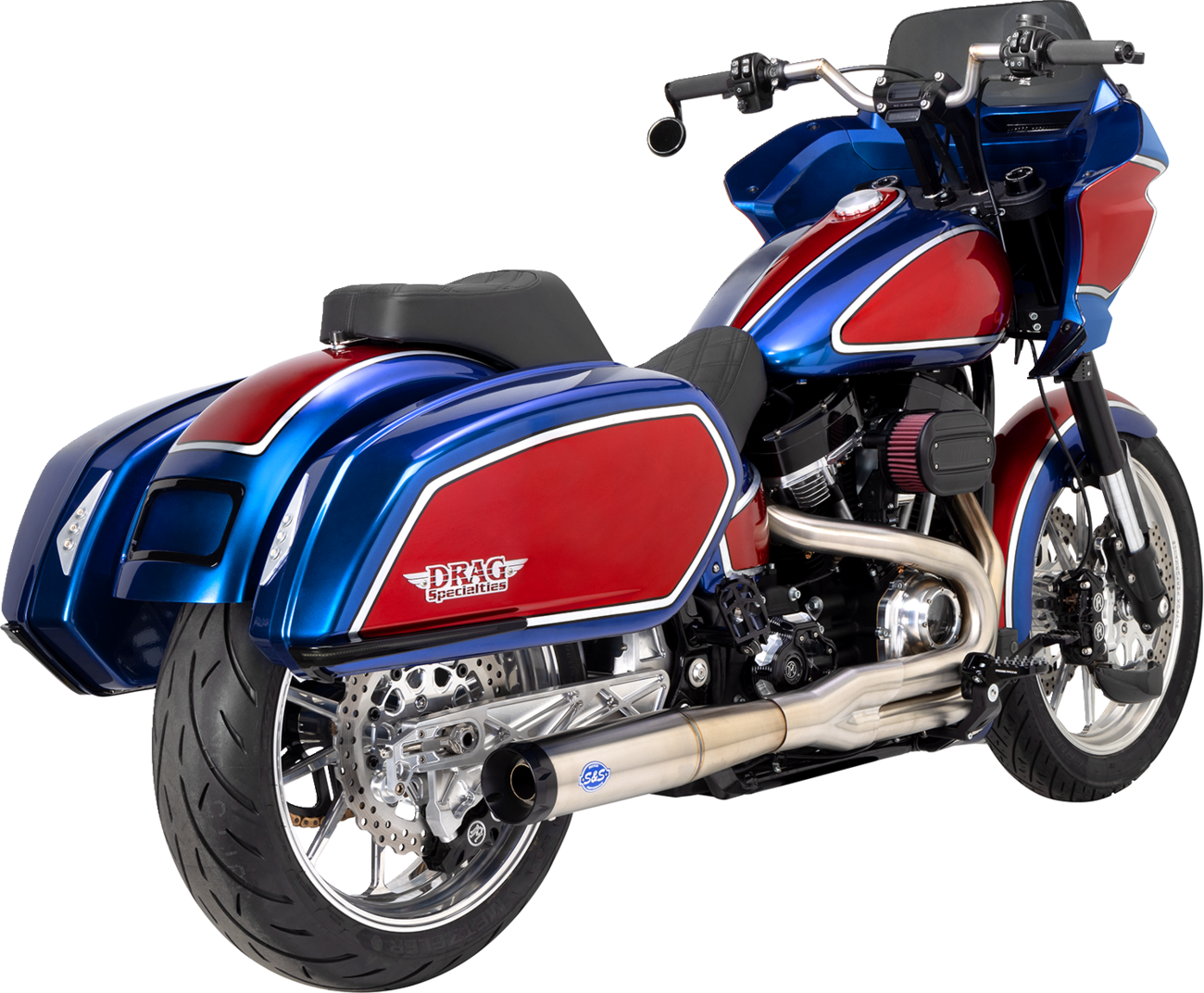 2-into-1 Superstreet Exhaust System - 50 State - M8 Softail - Stainless Steel