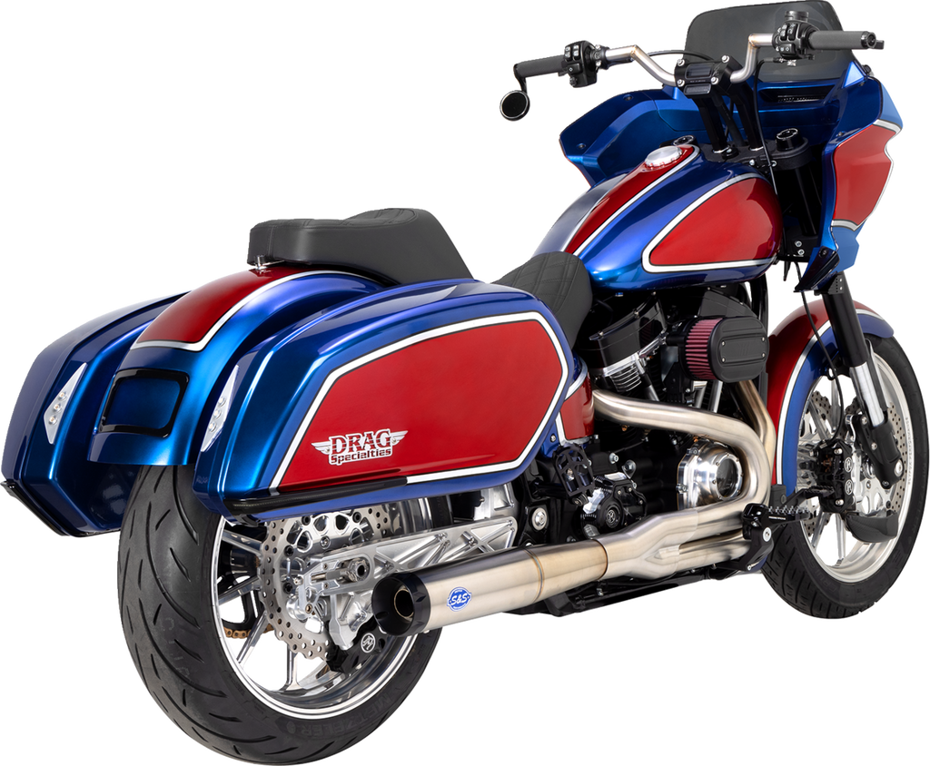 2-into-1 Superstreet Exhaust System - 50 State - M8 Softail - Stainless Steel