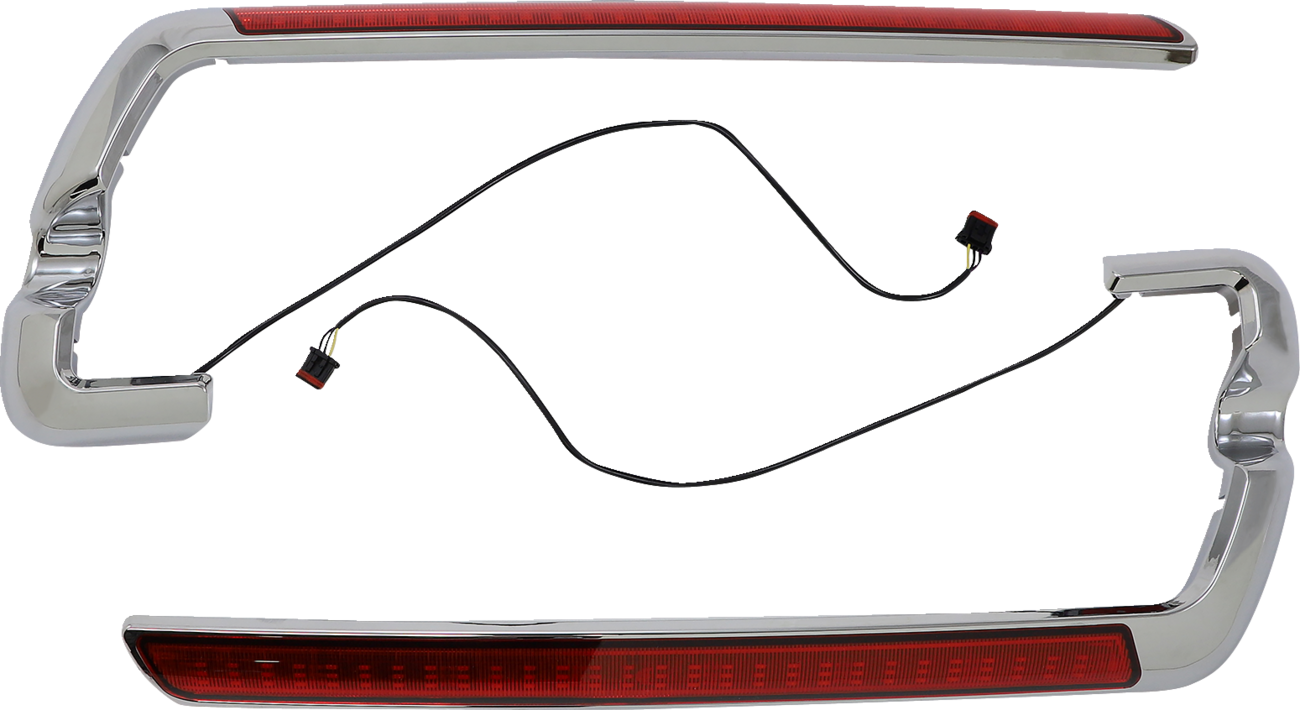 CUSTOM DYNAMICS LED Saddlebag Light - Red / Chrome 2040-2882