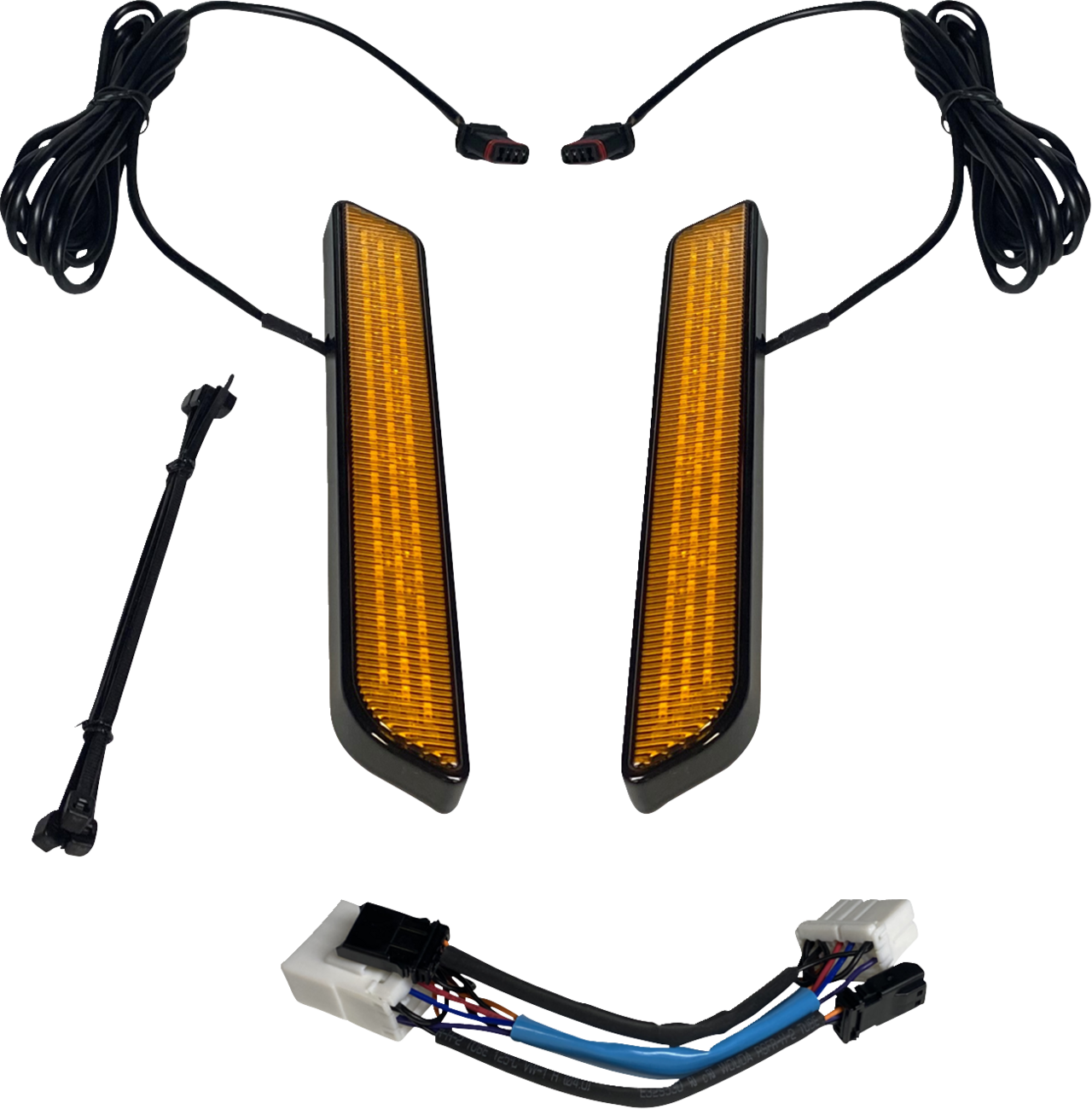CUSTOM DYNAMICS LED Fork Light - Amber / Black 2040-2651