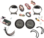 DAKOTA DIGITAL MVX-8K Series Analog/Digital Gauge Kit — 8200KGK Model - MVX-8K Series Analog/Digital 2-Gauge Kit / Black Bezel / Black Face with Gray Background 2212-0573