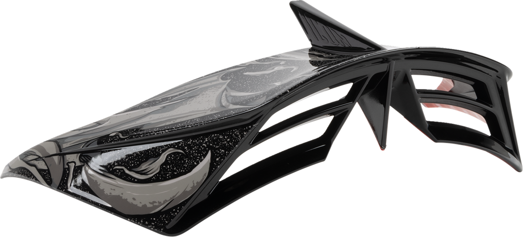 ICON Domain™ Helmet OTT Rear Spoiler — Grand Maw - Domain™ OTT Rear Spoiler / Grand Maw / Gray 0133-1545