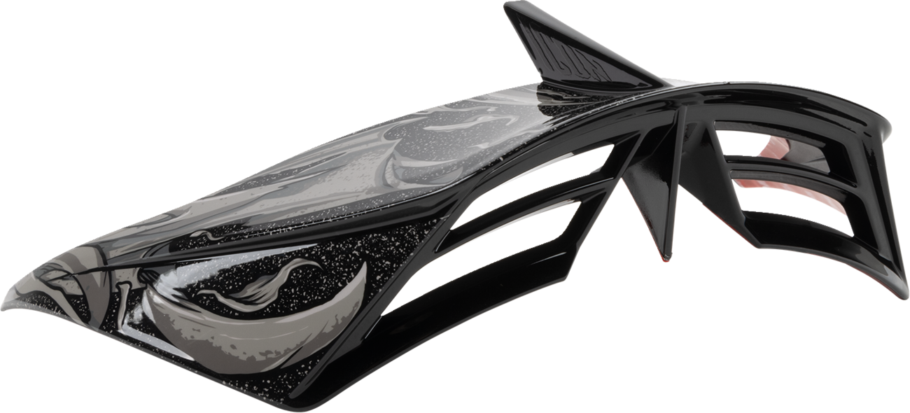 ICON Domain™ Helmet OTT Rear Spoiler — Grand Maw - Domain™ OTT Rear Spoiler / Grand Maw / Gray 0133-1545