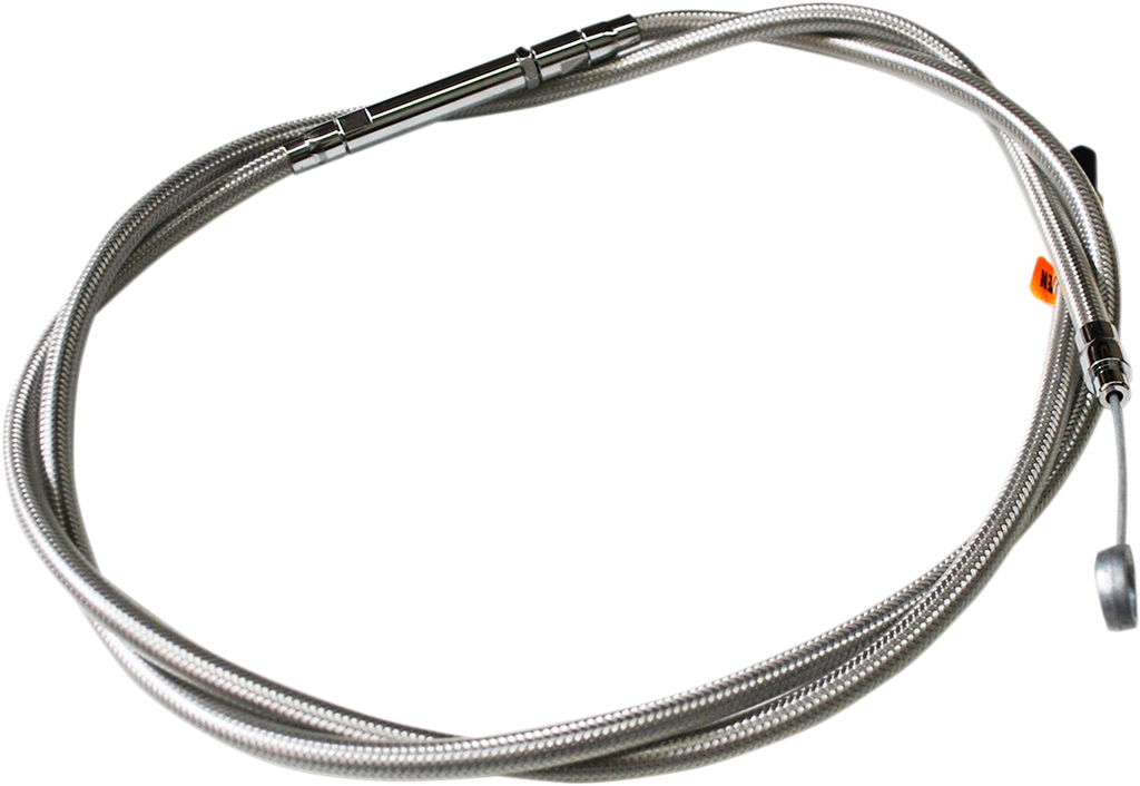 LA CHOPPERS Scout Complete Stainless Braided Handlebar Cable/Brake Line Kit - 12"-14" Handlebars / Midnight 0662-0459