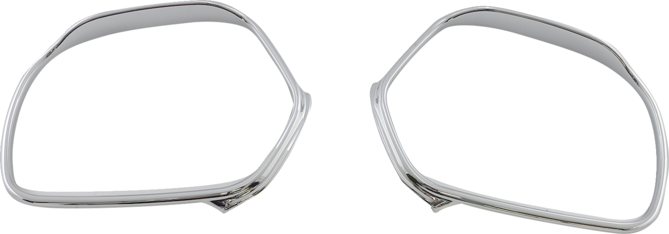SHOW CHROME Visored Mirror Trim - Trim / Mirror / Visored / Chrome 0641-0010