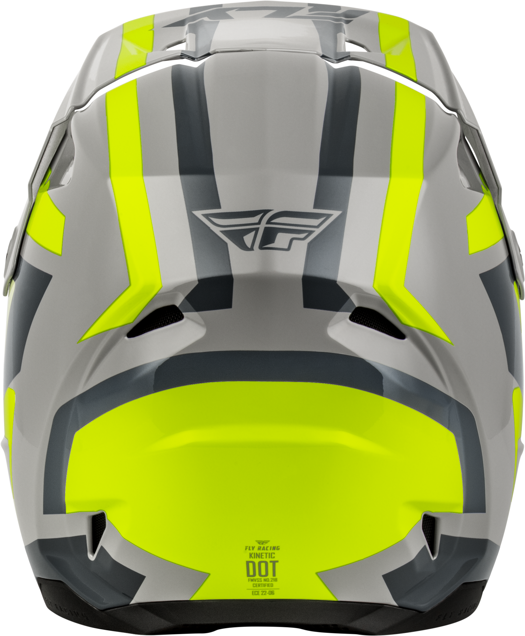 FLY Racing Kinetic Sync Helmet (2027) - Grey / Hi-Viz - View 6