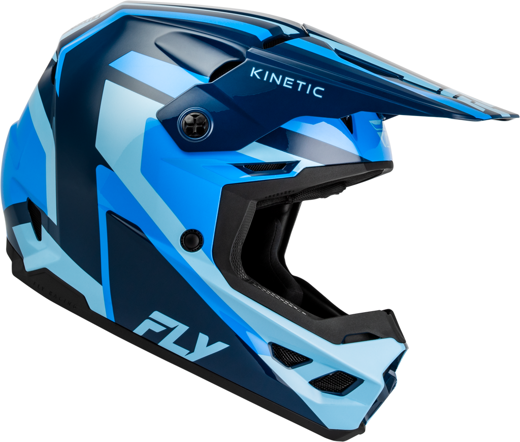 FLY Racing Kinetic Sync Helmet (2027) - Navy / Blue / Light Blue - View 15
