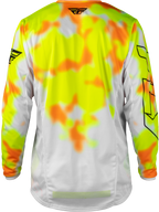 FLY Racing Kinetic Blur Jersey (2027) - White / Hi-Viz / Orange - back