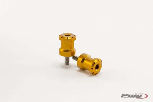 Puig 5922O Hi-Tech Swingarm Spools 6mm Gold 2-Pack