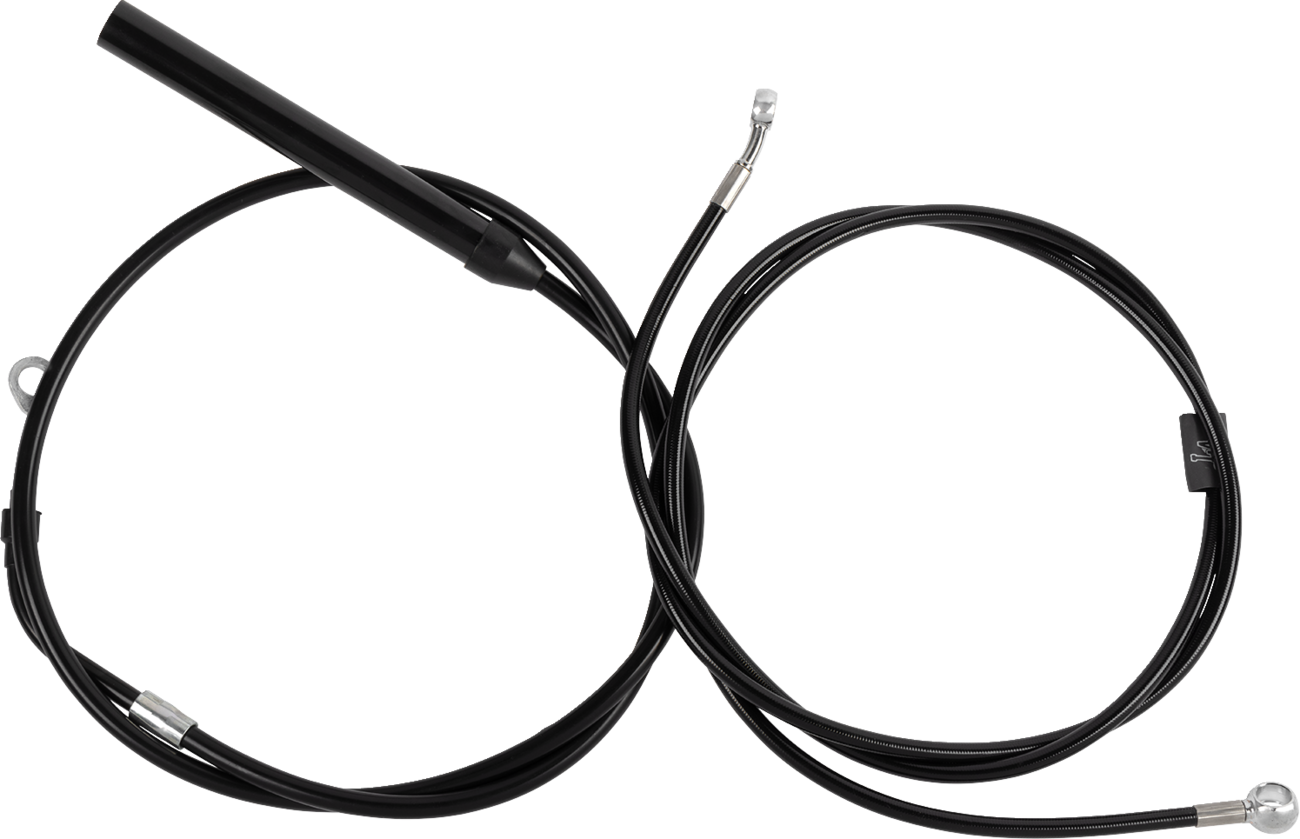 LA CHOPPERS Standard Black Vinyl Handlebar Cable/Brake Line Kit — Ape Hanger