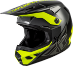 FLY Racing Kinetic Crest Helmet (2026) - Grey / Black / Hi-Viz Yellow - View 19