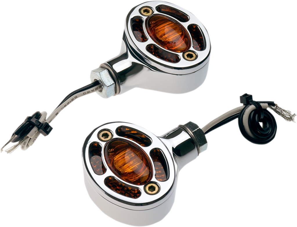 JOKER MACHINE Omega LED Turn Signals - LED Turn Signals / Black with Red LEDs 2020-1313