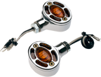 JOKER MACHINE Omega LED Turn Signals - LED Turn Signals / Black with Red LEDs 2020-1313