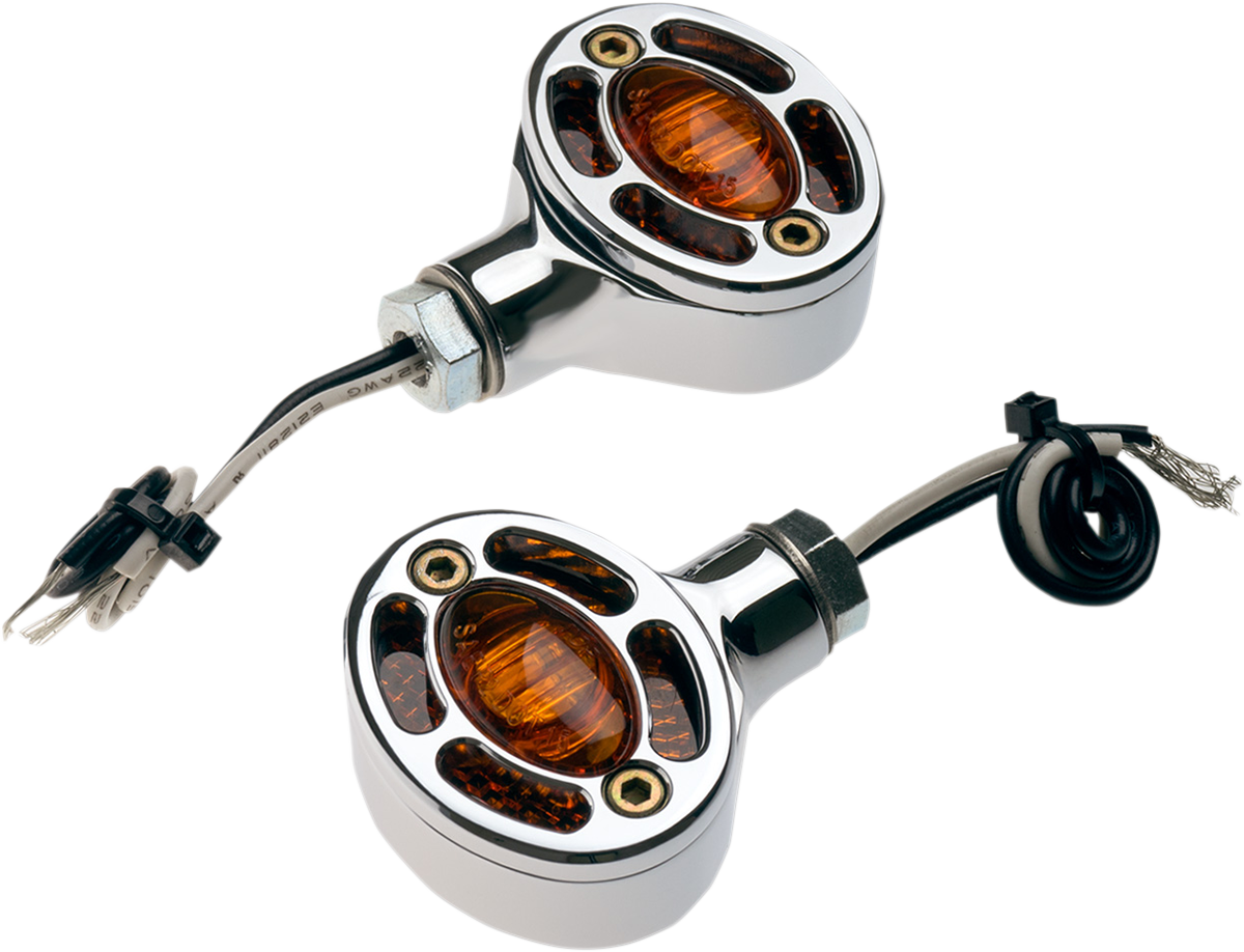 JOKER MACHINE Omega LED Turn Signals - LED Turn Signals / Black with Red LEDs 2020-1313