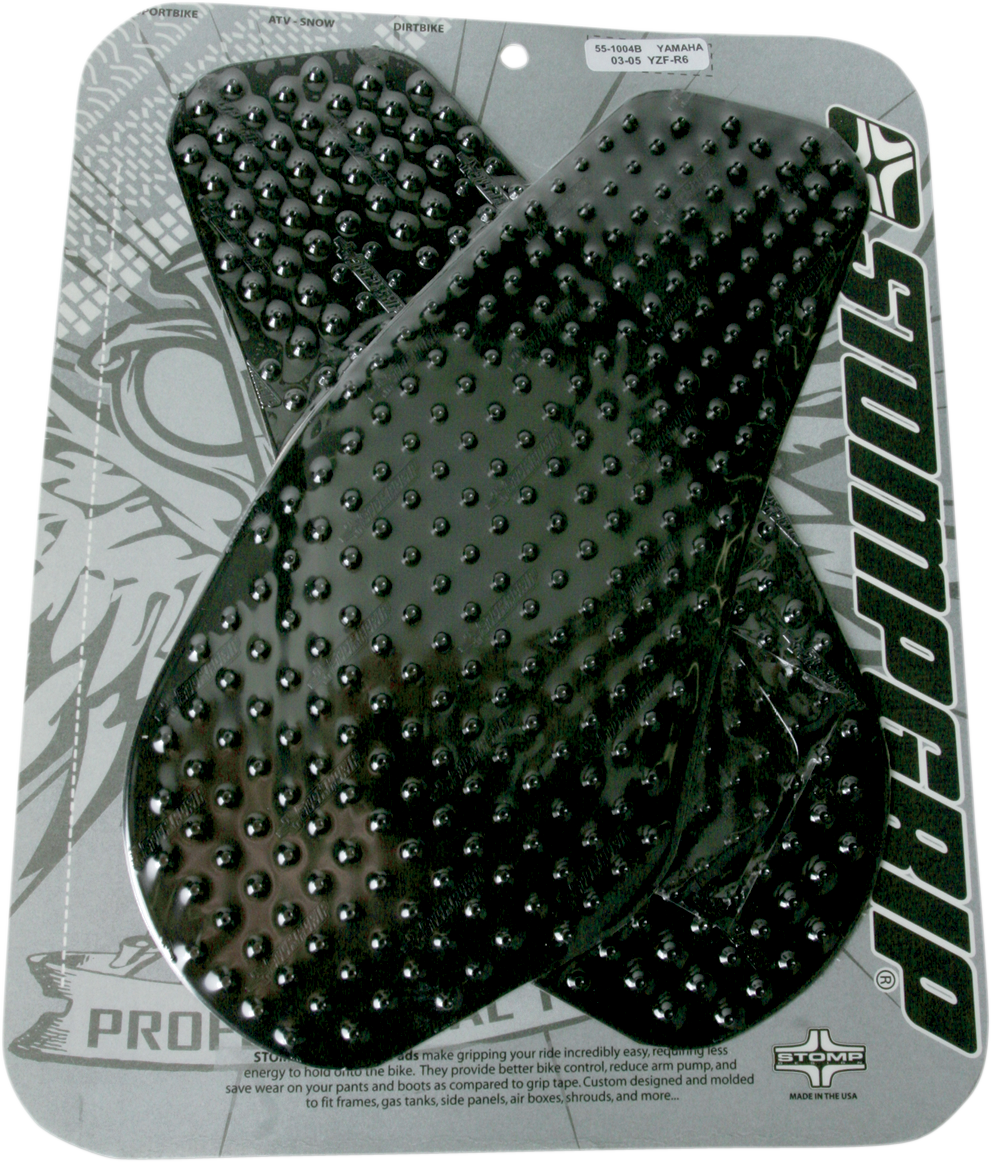 STOMPGRIP Tank Grips - Volcano - Black - Yamaha - YZF '03-'05 55-10-0004B