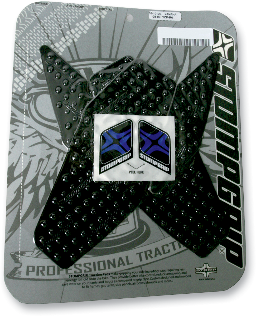 STOMPGRIP Tank Grips - Volcano - Black - Yamaha - YZF '08-'16 55-10-0010B