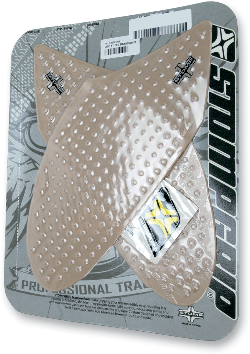 STOMPGRIP Tank Grips - Volcano - Clear - Suzuki - GS '06-'07 55-10-0052C