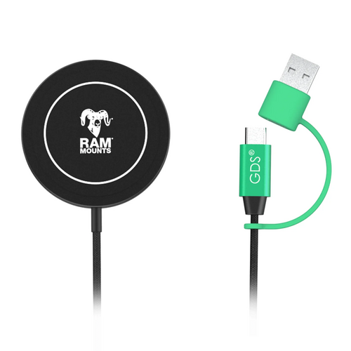 RAM Mounts RAM-GDS-CHARGE-W2M Qi2 15W Wireless Charger Black