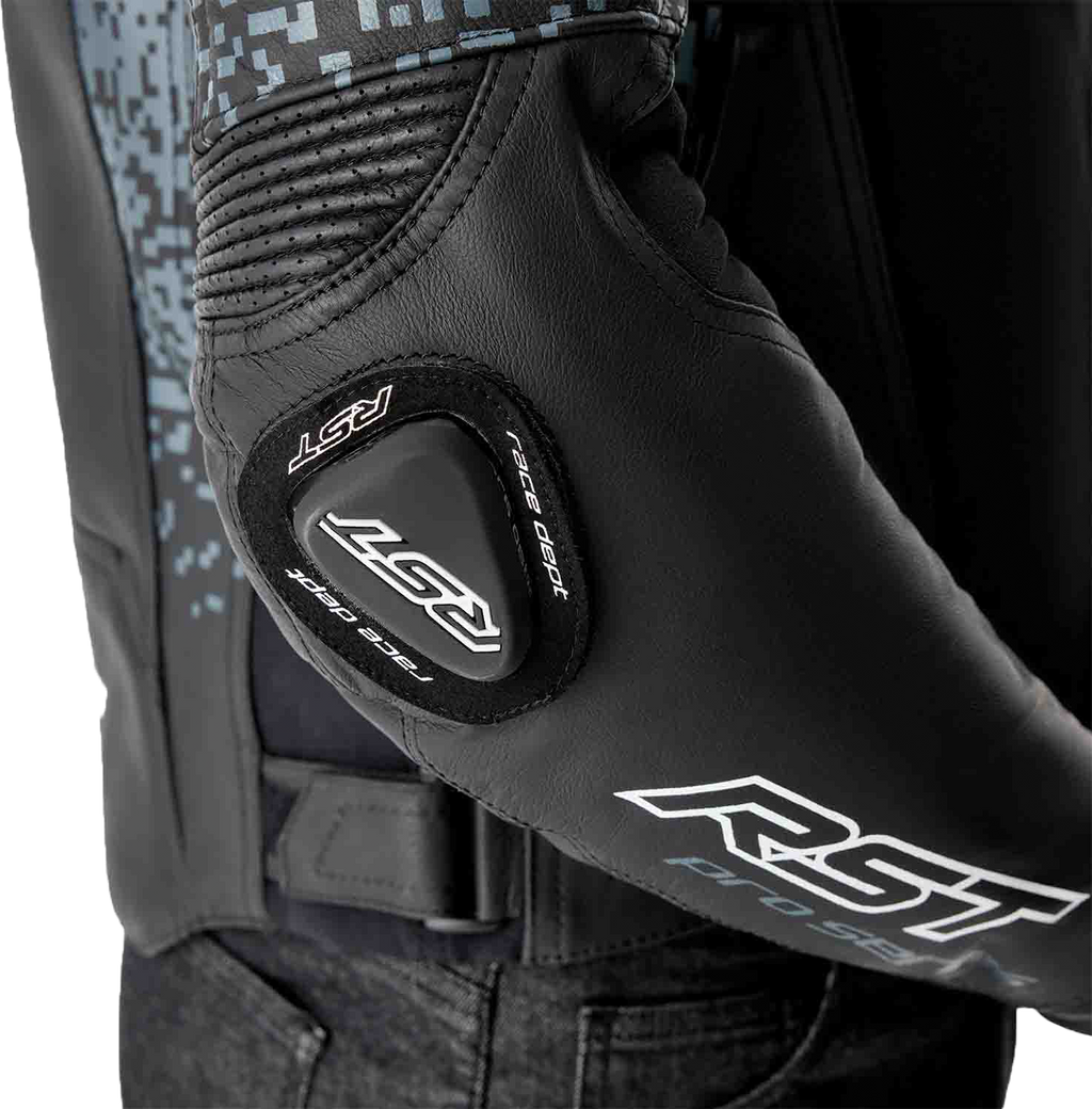 RST Pro Series Supersport-K CE Men's Leather Jacket - Grey / Black - View 16