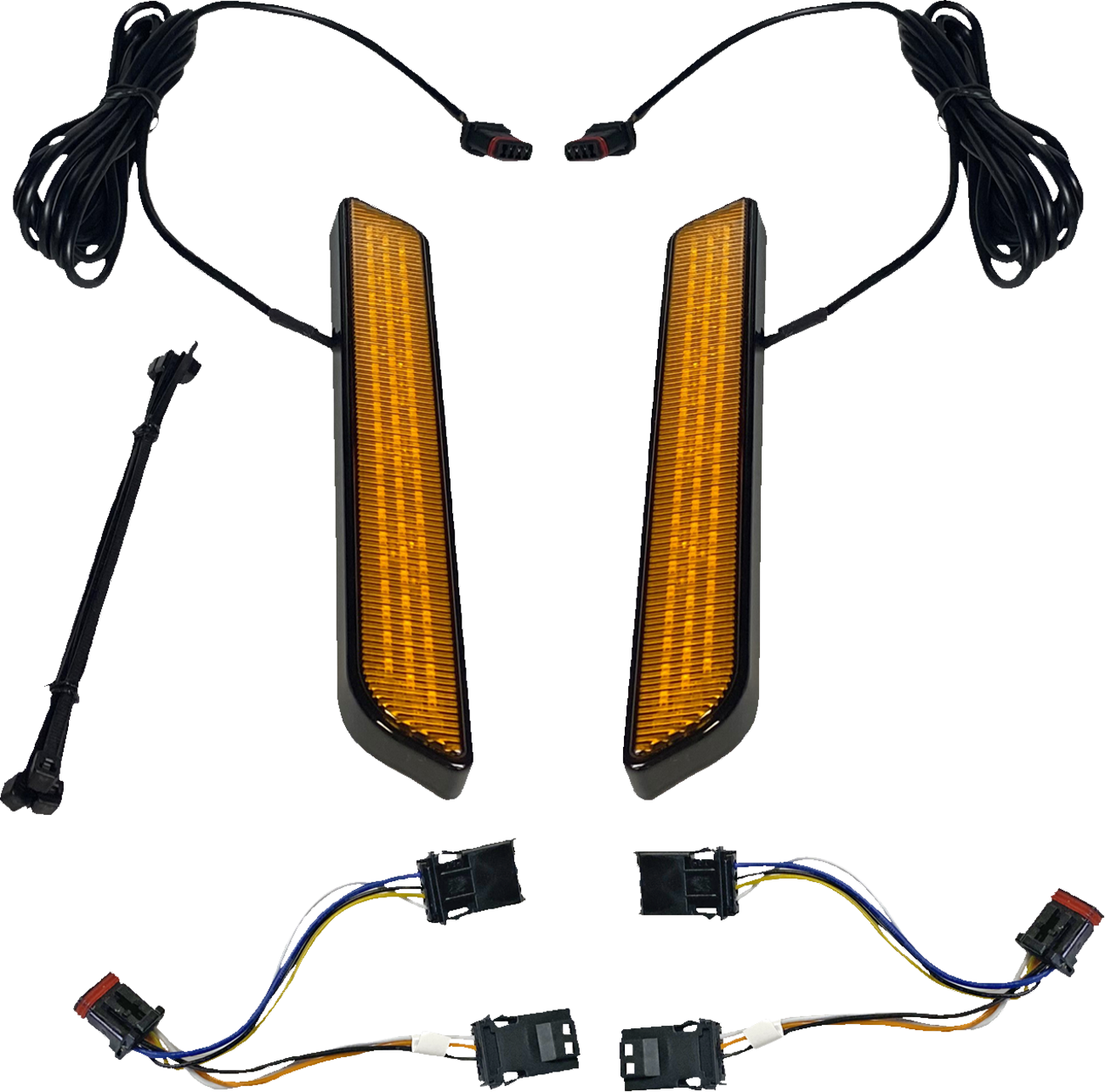 CUSTOM DYNAMICS LED Fork Light - Amber / Black 2040-2647