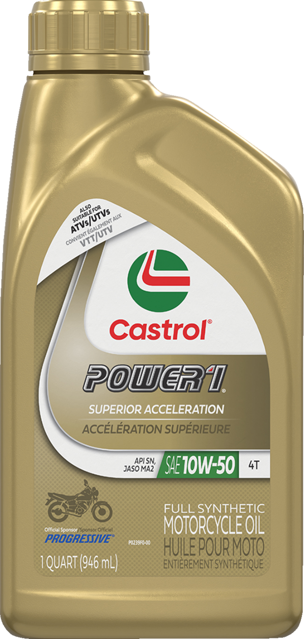 CASTROL Power 1® Synthetic Engine Oil - 10W-50 / 1 US quart 3601-0375