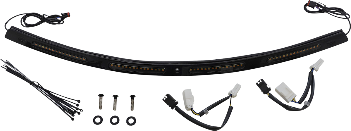 CUSTOM DYNAMICS Windshield Trim - Sequential Turn Signals / Black 2040-2826