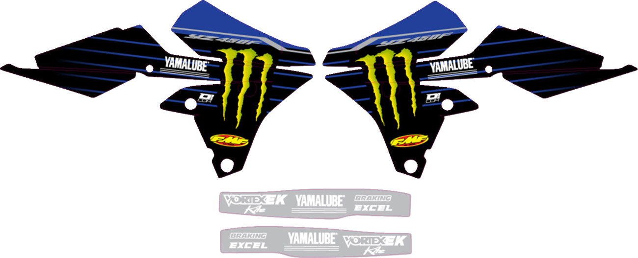 D'COR Visuals Graphic Kit - '22 Star Yamaha - YZ 450 F '14-'17