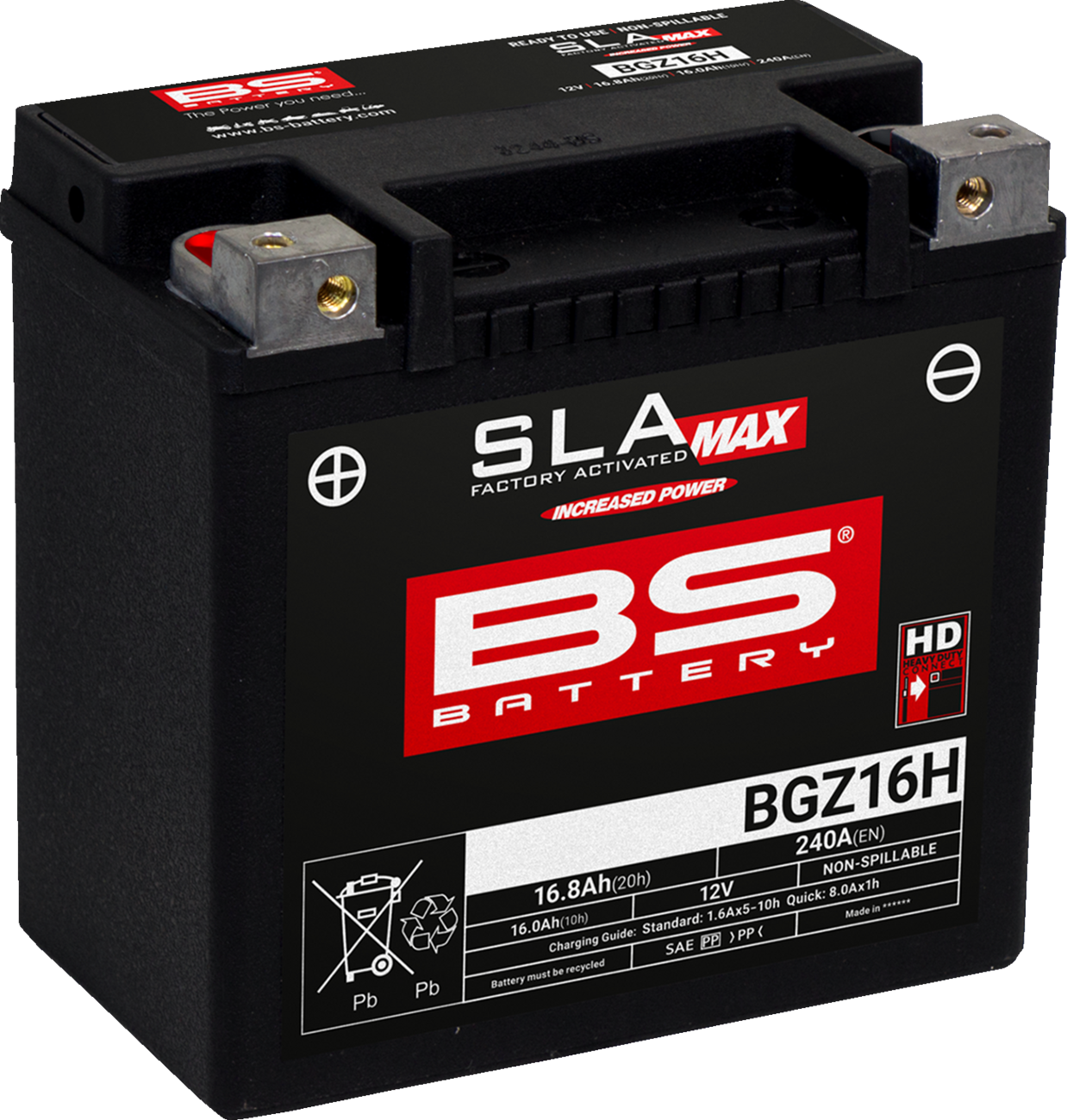 BS BATTERY SLA MAX Factory- Activated AGM Maintenance-Free Battery