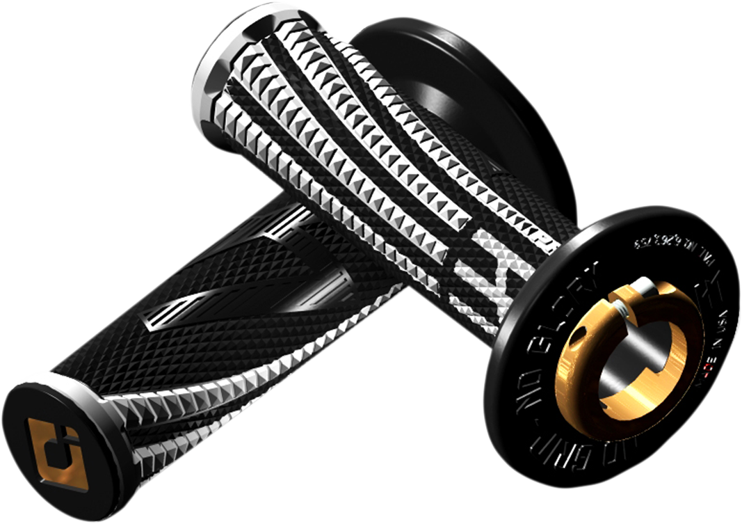 ODI Emig Pro V2 Lock-On Grips - White/Black H36EPBW