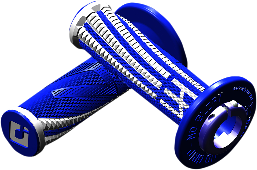 ODI Emig Pro V2 Lock-On Grips - Blue/White H36EPUW